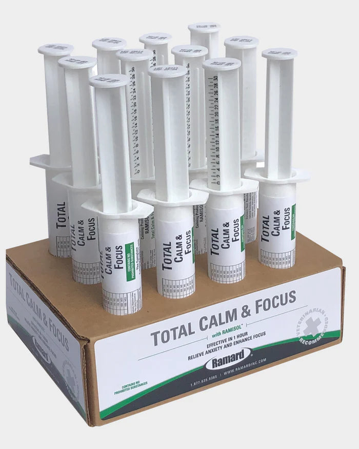 TOTAL CALM AND FOCUS HORSE SUPPLEMENT IN SYRINGE - Horse Calming Supplements in Oral Gel