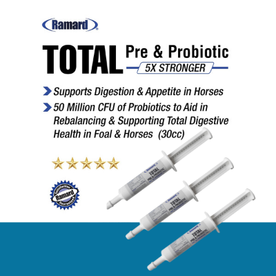 TOTAL PRE & PROBIOTIC HORSE SUPPLEMENTS IN SYRINGE - Ramard Total Prebiotic & Probiotic In Oral Syringe